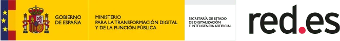 logotipo del Gobierno de España, Ministerio para la Transformación Digital y red.es como entidades impulsoras del Kit Digital